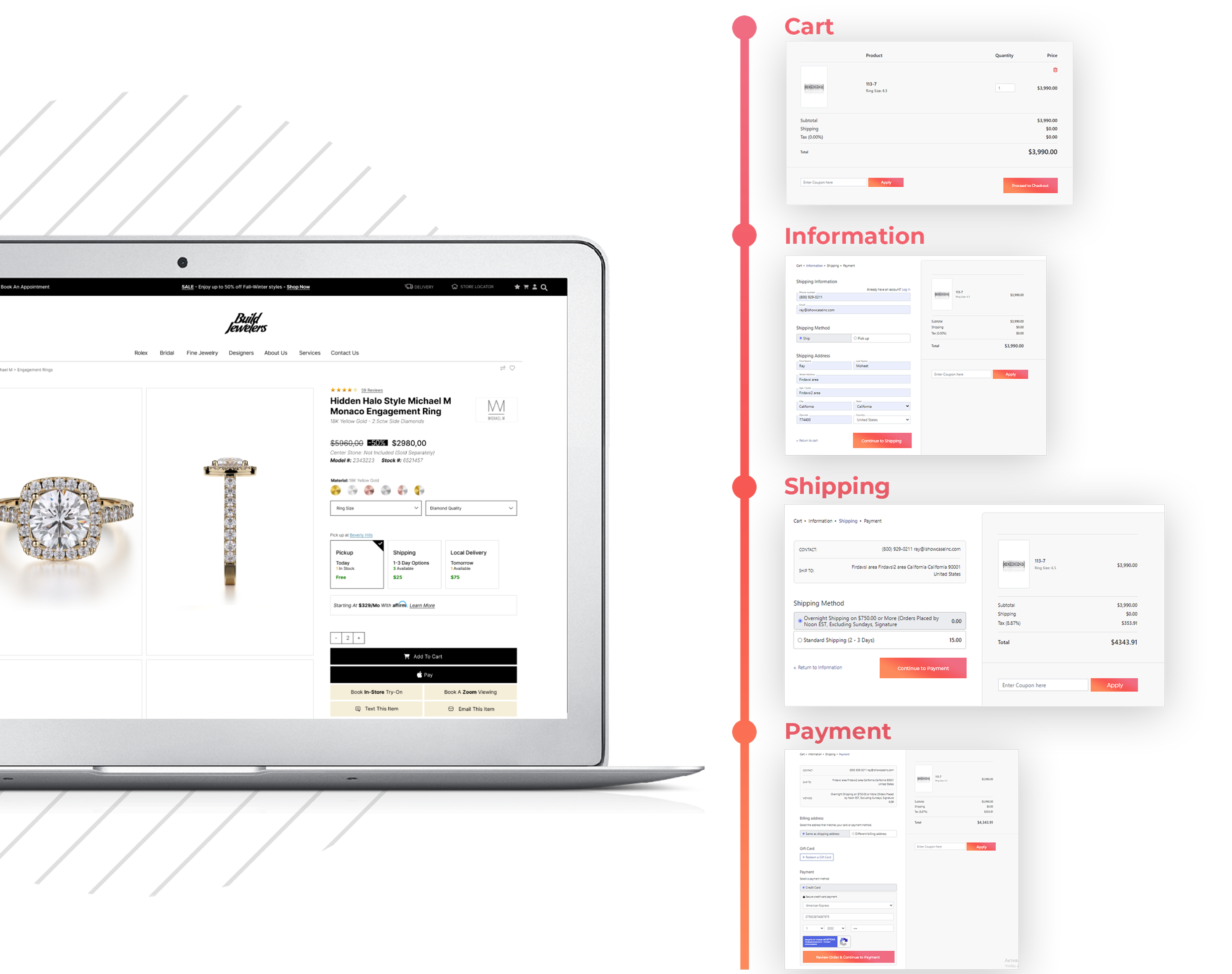 Jewelry Specific Shopping Cart